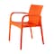 Homeroots Set of Two Orange Heavy Duty Plastic Outdoor Stacking Dining Chairs, 2PK 565204 - alternate 6