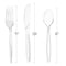 Smarty Had A Party Clear Disposable Plastic Cutlery Set - Spoons, Forks and Knives (1000 Guests), 3000PK 420S-CLCS-CASE - alternate 9
