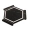 Apollo Tile Aureole 8.66 in. x 9.84 in. Matte Black and White Porcelain Hexagon Wall and Floor Tile (8.07 sq ft/case) - 18 Sheets APLENC88NITA - alternate 12