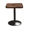 Leisure Craft 24" Square Perforated Pedestal Table, Portable, 30"H, Brown SQ24TAB30-BROWN - alternate 1
