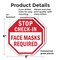 Signmission Stop Check-in Face Masks Required, 6 inch X 6 inch, Plastic Sign, 2PK OC-P-2PACK-6-54 - alternate 7