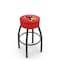 Holland Bar Stool Co 30" 4" Illinois State Cushion Seat, Blk Wrinkle Base Swivel Bar Stool L8B130IllStU - alternate 1