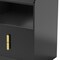 Homeroots 18" Black Wood Lighted Two Drawer Nightstand with USB Port and Integrated Tech 564932 - alternate 6