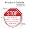Signmission Stop All Vehicles Subject to Search, 10 inch X 10 inch, Vinyl Decal, 2PK OC-D-2PACK-10-244 - alternate 4