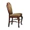 Homeroots Set of Two 24" Beige and Brown Fabric and Solid Wood Counter Height Bar Chairs, 2PK 573450 - alternate 6