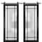 Sartodoors Sturdy Double Barn Door with Frosted Glass Planum 2112 Black 36x84 (2* 18x84) Solid Core PLANUM2112DB-BLK-36 x 84 (2* 18x84) - alternate 1