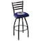 Holland Bar Stool Co 30" Blk Wrinkle Utah State Swivel Bar Stool, Ladder Back L01430UtahSt - alternate 1