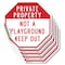 Signmission Private Property Not a Playground K, 4 inch X 4 inch, Vinyl Decal, 5PK OC-D-5PACK-4-162 - alternate 1