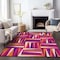 Homeroots 5' X 8' Red Purple And Copper Geometric Washable Indoor Outdoor Area Rug 598257 - alternate 9