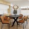 Leisuremod Servos Dining Side Chair, Upholstered Faux Leather Seat and Powder Coated Iron Frame, Dark Brown SCBL-22DBR - alternate 10
