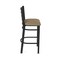Holland Bar Stool Co 30" Stationary Bar Stool, Black Wrinkle, Canter Thatch Seat 40030BW001 - alternate 9