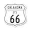 Signmission Oklahoma Route Marker Shield Sign Us 66, 18 Inch X 18 Inch, Plastic Sign SHI-P-18-426 - alternate 1