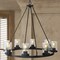Jonathan Y Coronet 33.5" 8-Light Iron/Seeded Glass Rustic Farmhouse Round LED Chandelier, Oil Rubbed Bronze JYL7554A - alternate 10