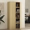 Manhattan Comfort Rivington 38in Bookcase Cabinet in Natural Oak BC004-NA - alternate 9