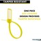 Kable Kontrol Write On Zip Tie Tags, 6in L, 40 Lbs Strength, 1-3/8in x 5/8in Flag Size, 100Pcs, Yellow, 100PK CTWO-NF-6-40-YW - alternate 7