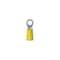 Gb Ring Terminal, 600 V, 4 AWG Wire, 3/8 in Stud, Vinyl Insulation, Yellow, 4PK 14-098 - alternate 3