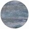 Homeroots 8' Pewter Navy Blue And Charcoal Round Abstract Washable Indoor Outdoor Area Rug 630845 - alternate 6