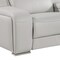 Homeroots 129" Light Gray Italian Leather Reclining USB Sofa 632873 - alternate 15