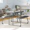 Flash Furniture Paige Easy-Fold Gray Folding Plastic Kids Outdoor Picnic Table and Benches, Seating for 4 Kids RB-EBB-2432FD2-GY-GG - alternate 1