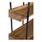 Homeroots 76" Brown and Black Metal and Wood Five Tier Bookcase 517720 - alternate 1