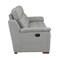 Homeroots 90" Gray Faux Leather Reclining Sofa With Brown Legs 343839 - alternate 9