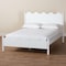 Baxton Studio Malaya Modern White Wood Full Platform Bed with Scalloped Edges 256-14019-ZORO - alternate 8