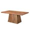 Homeroots 75" Brown Wood Pedestal Base Dining Table 565234 - alternate 9