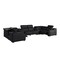 Homeroots Black Italian Leather Power Reclining U Shaped Eight Piece Corner Sectional With Console 632562 - alternate 15