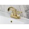 Kingston Brass Knurled Double-Handle 4" Centerset Bathroom Faucet with Brass Pop-Up, Polished Brass KS8612KNL - alternate 6