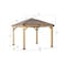 Sunjoy 11ft x 11ft Amari Outdoor Patio  Cedar Framed Gazebo, Brown Steel, Polycarbonate Hip Roof Hardtop A102007203 - alternate 7