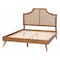 Baxton Studio Rodolfo Platform Bed - Mid-Century Modern Bed with Woven Rattan Headboard, King 269-12649-9409-ZORO - alternate 9
