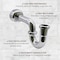 Westbrass 1-1/4" x 1-1/4" P-Trap W/ High Box Flange in Polished Nickel D401-1-05 - alternate 8