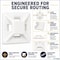Kable Kontrol Adhesive Cable Tie Mounts, 1/2" Sq, Natural Nylon, PK100 CT281 - alternate 6