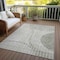 Homeroots 8' X 10' Taupe Beige And Ivory Striped Washable Indoor Outdoor Area Rug 583085 - alternate 7