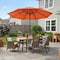Pure Garden 9 ft Round Patio Umbrella with Easy Crank and Vented Canopy, Orange Shade 50-LG1052 - alternate 13