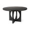 Homeroots 54" Black Rounded Solid Wood Pedestal Base Dining Table 397611 - alternate 1