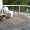 Homeroots 8' Charcoal Gray And Brown Round Oriental Washable Indoor Outdoor Area Rug 605231 - alternate 8