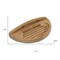 Homeroots Traditional Solid Teak Wall Mount Oval Soap Dish 475843 - alternate 7