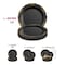 Smarty Had A Party 7.5" Black with Gold Vintage Rim Round Disposable Plastic Appetizer/Salad Plates (120 Plates), 120PK 867BG-CASE - alternate 11