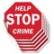Signmission Help Stop Crime, 4 inch X 4 inch, Vinyl Decal, 5PK OC-D-5PACK-4-72 - alternate 1