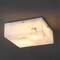 Jonathan Y Giulia 13" 2-Light Modern Contemporary Alabaster/Iron Square LED Flush Mount, White Marbling/Brass Go JYL1201A - alternate 10