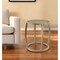 Homeroots 26" Brown And Clear Glass Round End Table 380711 - alternate 6