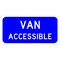 Sign Solutions Usa Van Accessible, 18 in W x Horizontal Rectangle, Aluminum Sign DUS10DWT1809D9-6P - alternate 1