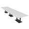 Skutchi Designs Rectangle Conference Table With Power, 48 in W, 216 in L, White HAR-REC-48X216-DOU.BK-WA7976-NA - alternate 1