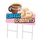 Signmission Coffee & Donuts Die Cut Yard & Stake outdoor plastic coroplast window, C-DC-2436-Coffee & Donuts19 C-DC-2436-Coffee And Donuts19 - alternate 1