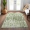 Homeroots 3' X 5' Green And Ivory Abstract Washable Indoor Outdoor Area Rug 612653 - alternate 9