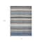 Homeroots 8' X 10' Denim Blue Beige And Taupe Striped Washable Indoor Outdoor Area Rug 618259 - alternate 9