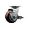 Service Caster 4 Inch Poly on Polyolefin Swivel Caster with Roller Bearing and Brake SCC SCC-20S420-PPUR-TLB - alternate 1
