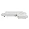 Homeroots White Leather L Shaped Two Piece Corner Sectional 366200 - alternate 1