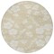 Homeroots 8' Beige And Ivory Round Floral Washable Indoor Outdoor Area Rug 599858 - alternate 8